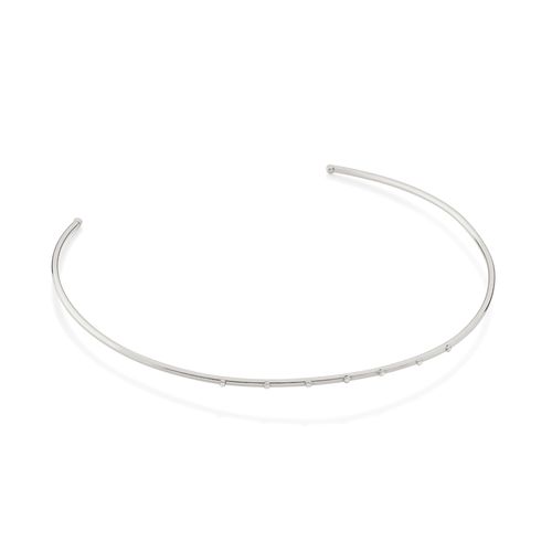 CHOKER BANHADA A RHODIUM COM ZIRCÔNIA