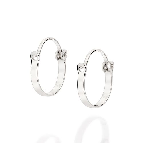 BRINCO ARGOLA INFANTIL BANHADO A PLATINA