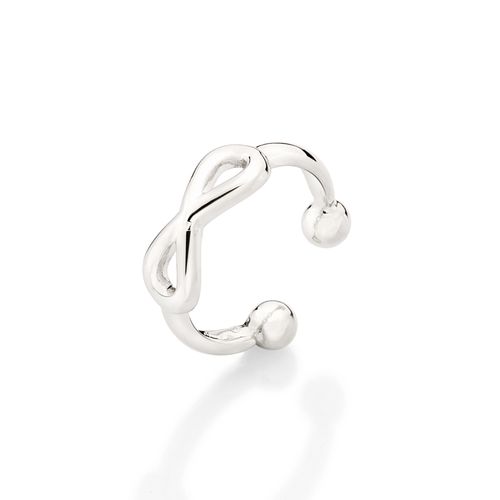 BRINCO PIERCING DE PRESSÃO INFINITO BANHADO A PLATINA