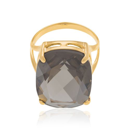 ANEL BANHADO A OURO 18K COM CRISTAL