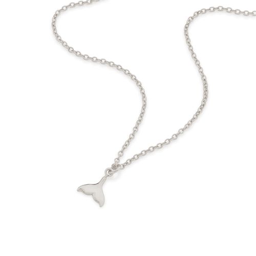 GARGANTILHA CAUDA DE SEREIA BANHADA A RHODIUM