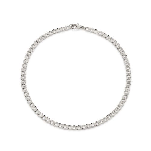 GARGANTILHA ELOS OVAIS BANHADA A RHODIUM