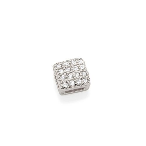 PINGENTE BANHADO A RHODIUM COM ZIRCÔNIAS