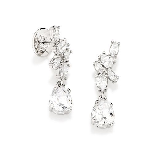 BRINCO BANHADO A PLATINA COM ZIRCÔNIAS