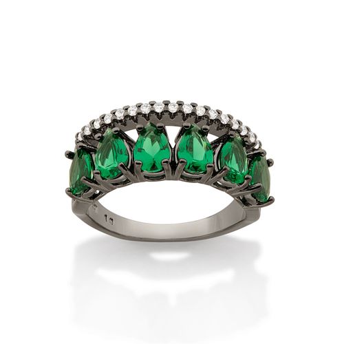 ANEL DUPLO BANHADO A RHODIUM NEGRO