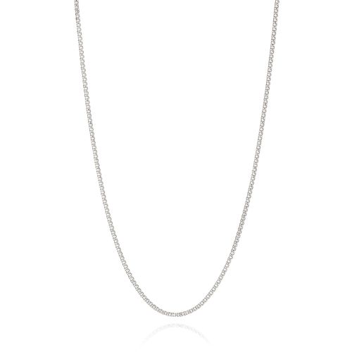 CORDÃO DIAMANTADO BANHADO A PLATINA