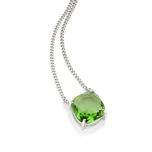 GARGANTILHA BANHADA A PLATINA COM CRISTAL