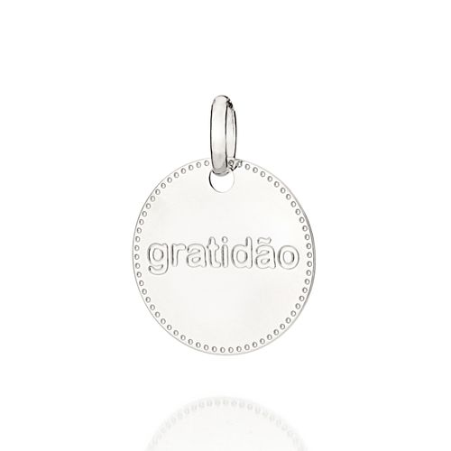 MEDALHA GRATIDÃO BANHADA A PLATINA