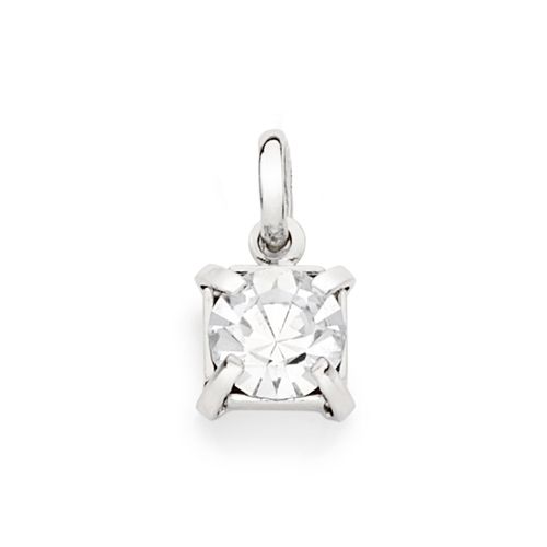 PINGENTE SOLITÁRIO BANHADO A PLATINA