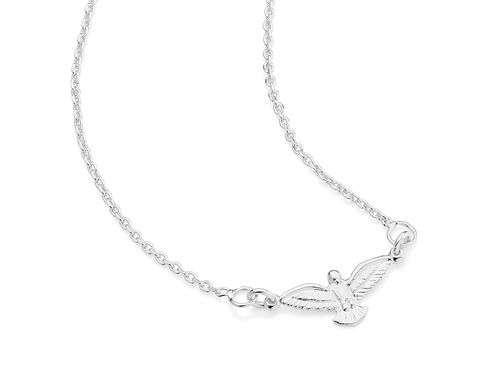 GARGANTILHA BANHADA A RHODIUM COM ESPÍRITO SANTO
