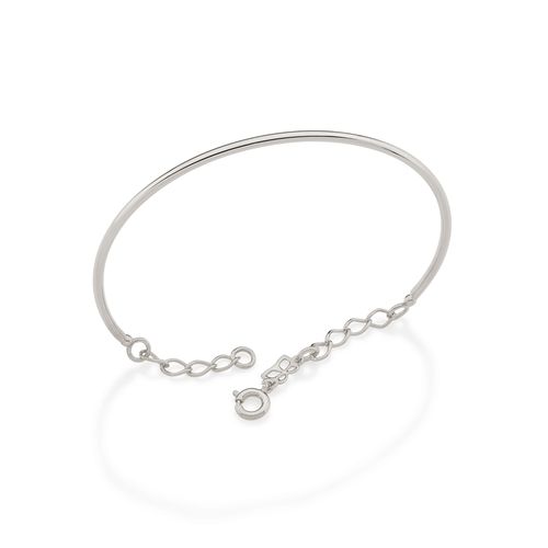 BRACELETE LISO BANHADO A RHODIUM