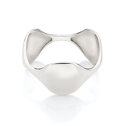 ANEL ONDULADO BANHADO A PLATINA