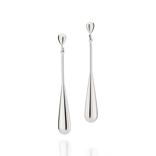 BRINCO GOTA PÊNDULO BANHADO A PLATINA