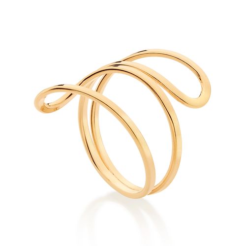 ANEL ARO DUPLO BANHADO A OURO 18K