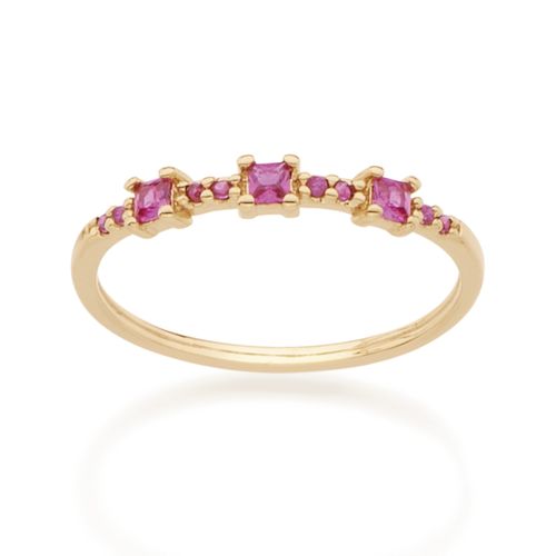 MEIA ALIANÇA BANHADA A OURO 18K COM ZIRCÔNIAS