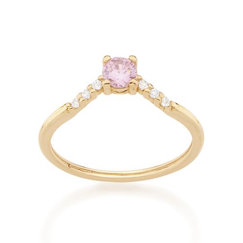 ANEL BANHADO A OURO 18K COM ZIRCÔNIAS