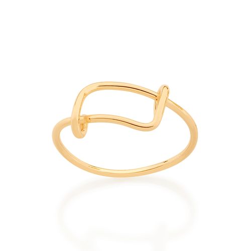 ANEL AJUSTÁVEL BANHADO A OURO 18K