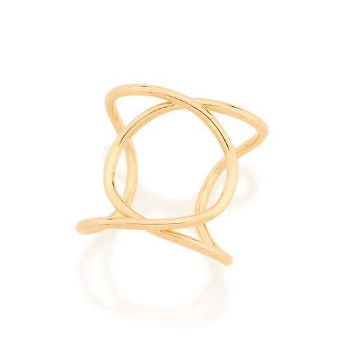 MAXI ANEL AJUSTÁVEL BANHADO A OURO 18K