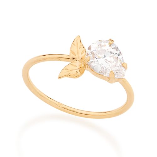 ANEL SKINNY BANHADO A OURO 18K COM ZIRCÔNIA