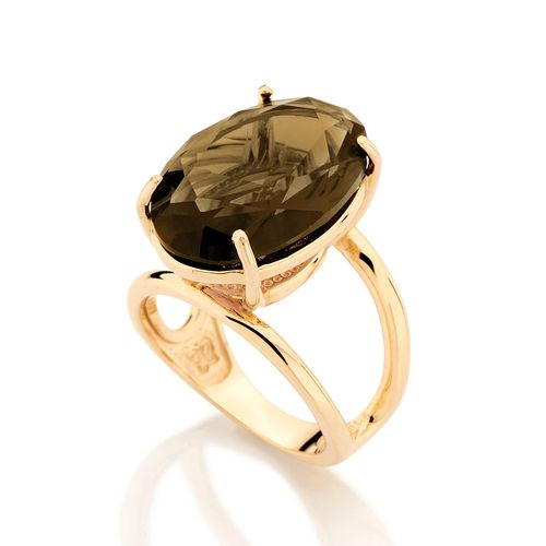 ANEL BANHADO A OURO 18K COM CRISTAL