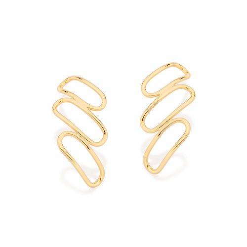 BRINCO OVAL BANHADO A OURO 18K