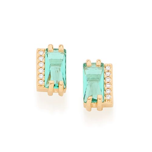 BRINCO BANHADO A OURO 18K COM CRISTAIS E ZIRCÔNIAS