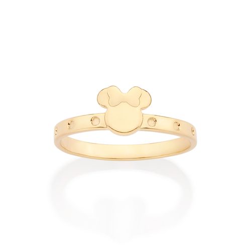 ANEL MINNIE BANHADO A OURO 18K