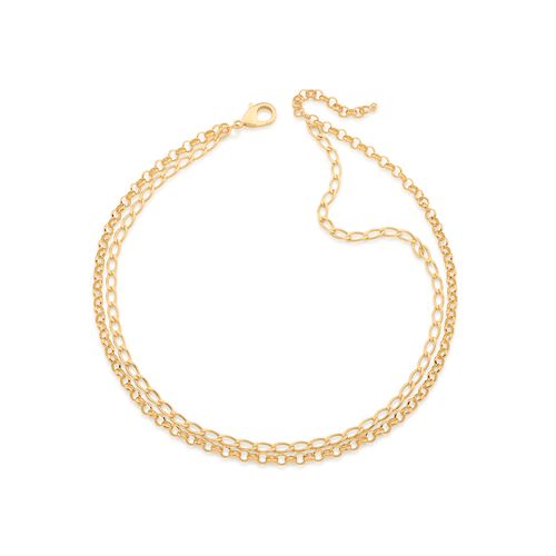 GARGANTILHA DUPLA BANHADA A OURO 18K