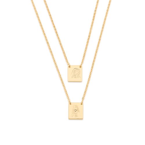 ESCAPULÁRIO PRA FRENTE BANHADO A OURO 18K