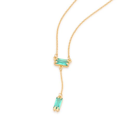 GARGANTILHA GRAVATA BANHADA A OURO 18K COM CRISTAIS E ZIRCÔNIAS