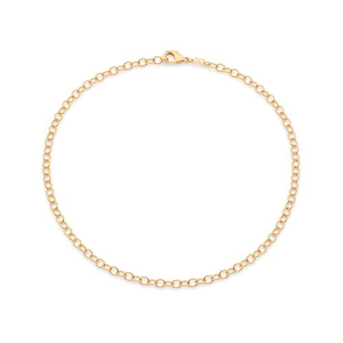 GARGANTILHA ELOS OVAIS BANHADA A OURO 18K