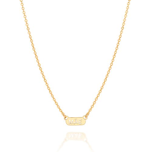 GARGANTILHA MÃE BANHADA A OURO 18K