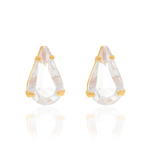 BRINCO SOLITÁRIO BANHADO A OURO 18K