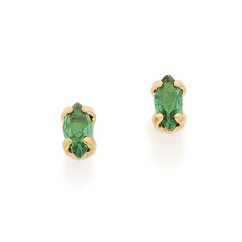 BRINCO SOLITÁRIO BANHADO A OURO 18K