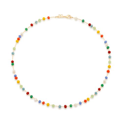 GARGANTILHA BANHADA  A OURO 18K