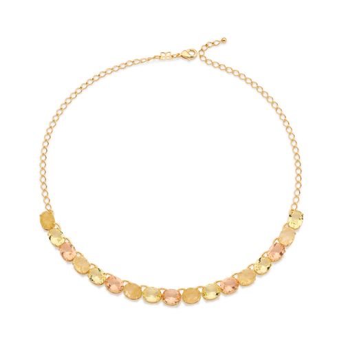 MAXI GARGANTILHA BANHADA A OURO 18K COM CRISTAIS