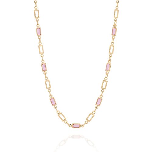 GARGANTILHA INFANTIL BANHADA A OURO 18K COM CRISTAIS