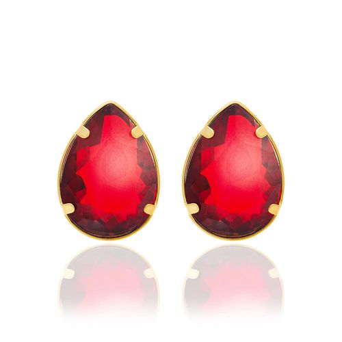 BRINCO SOLITÁRIO BANHADO A OURO 18K