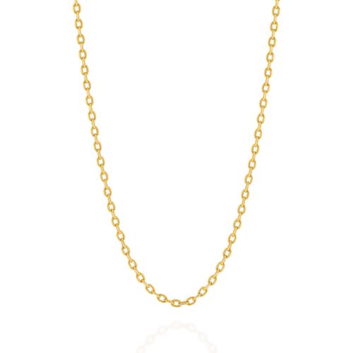 GARGANTILHA BANHADA A OURO 18K FIO CADEADO