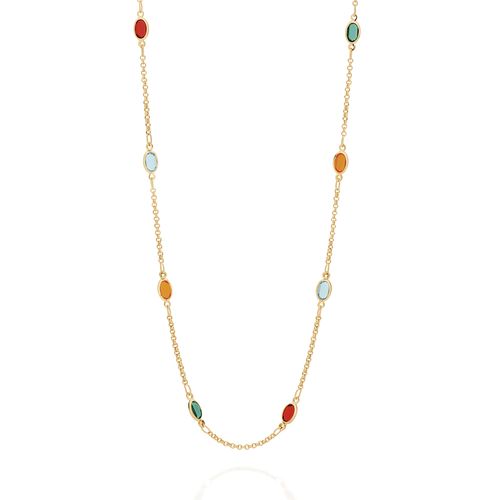 GARGANTILHA BANHADA A OURO 18K COM CRISTAIS