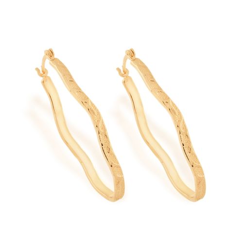 BRINCO ARGOLA BANHADO A OURO 18K