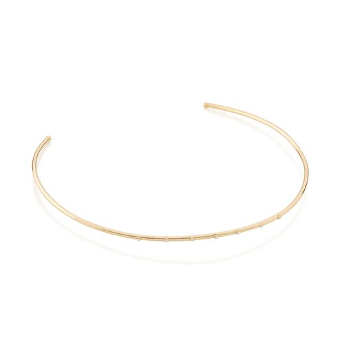 CHOKER BANHADA A OURO 18K COM ZIRCÔNIA