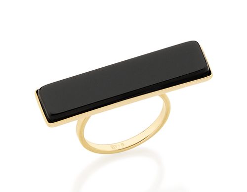 ANEL BANHADO A OURO 18K COM CRISTAL