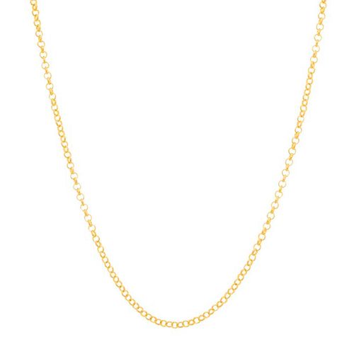 GARGANTILHA BANHADA A OURO 18K FIO PORTUGUÊS