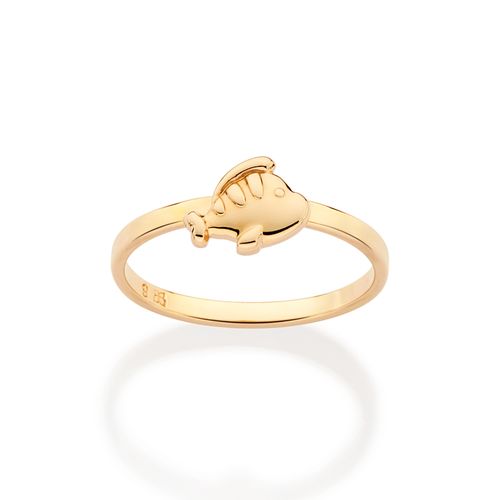 ANEL SKINNY LINGUADO BANHADO A OURO 18K