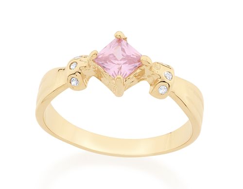 ANEL BANHADO A OURO 18K COM ZIRCÔNIAS