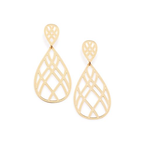 BRINCO BANHADO A OURO 18K NO FORMATO DE GOTA