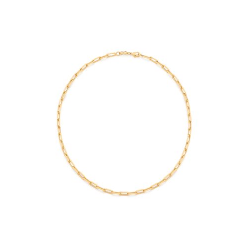 GARGANTILHA ELO OVAL BANHADO A OURO 18K