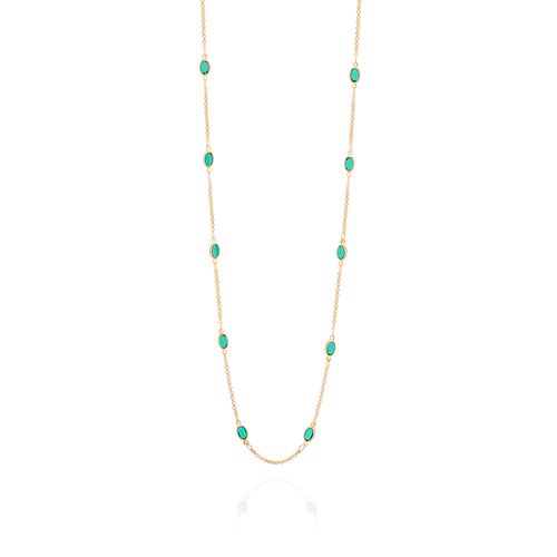 GARGANTILHA BANHADA A OURO 18K COM CRISTAIS