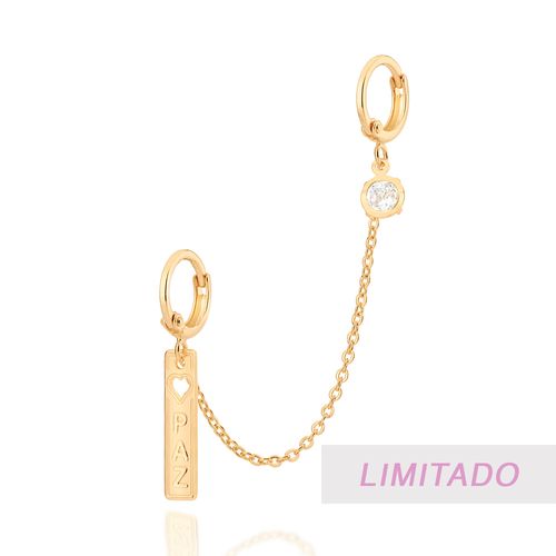 BRINCO BANHADO A OURO 18K COM ZIRCÔNIA